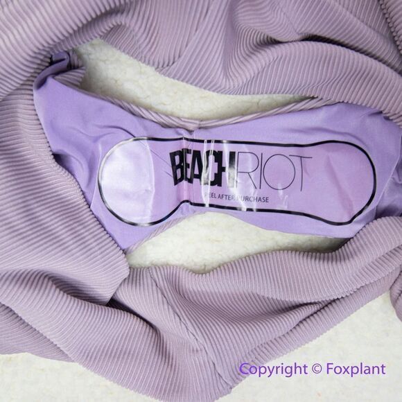 New! Set! Beach Riot Free People Rib Dallas Emma bikini bottom lavender, size S - Picture 11 of 12